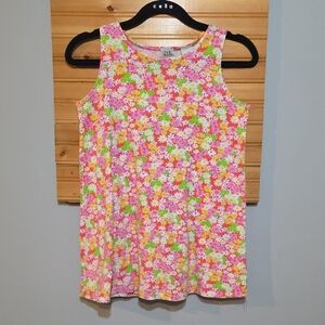 GAP Floral Tank Top Women's S Pink Multi Ditsy Daisy Print GUC